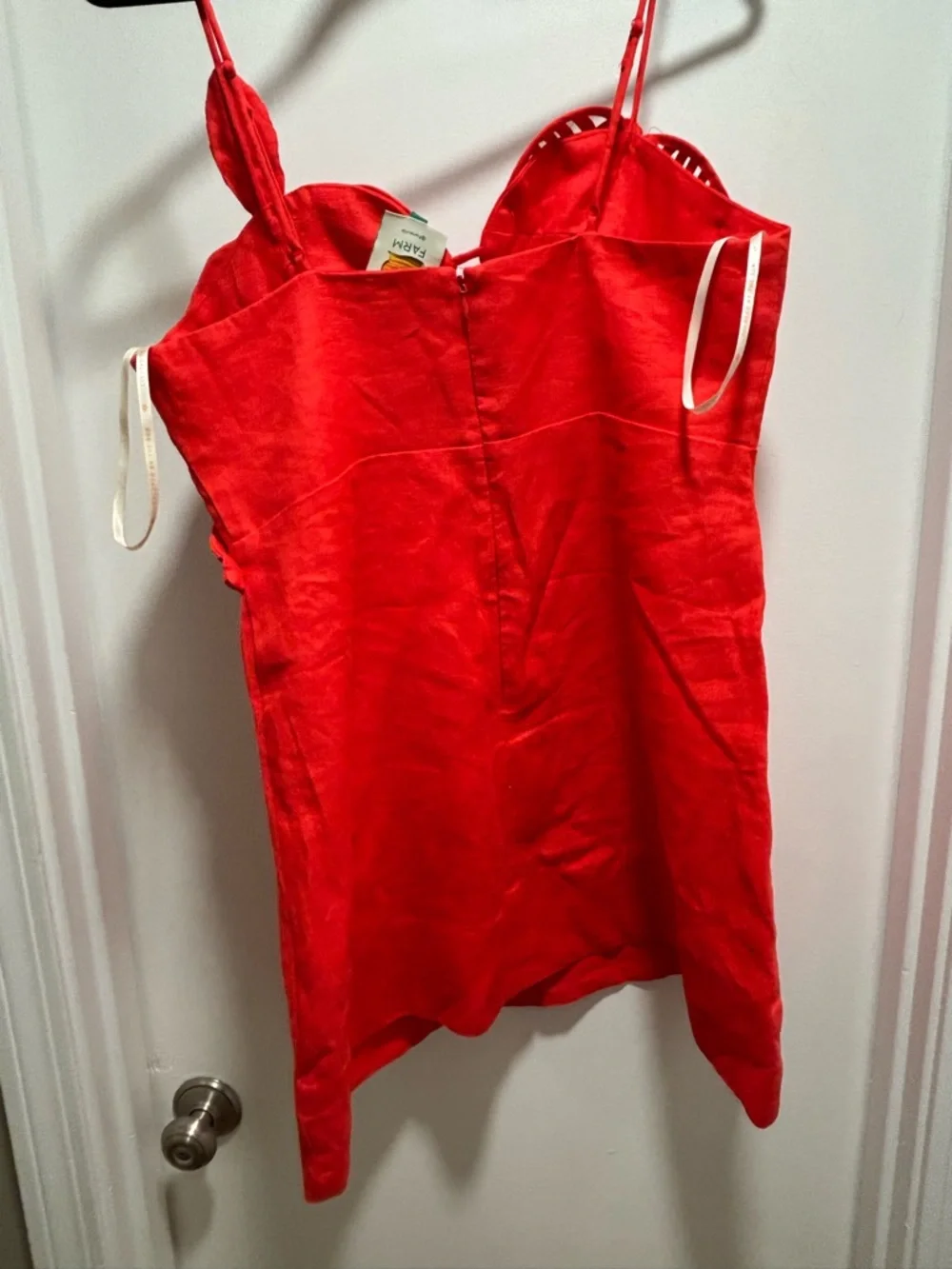 FARM Rio Red Leaf-Applique Spaghetti Strap Mini Dress - Picture 9 of 13